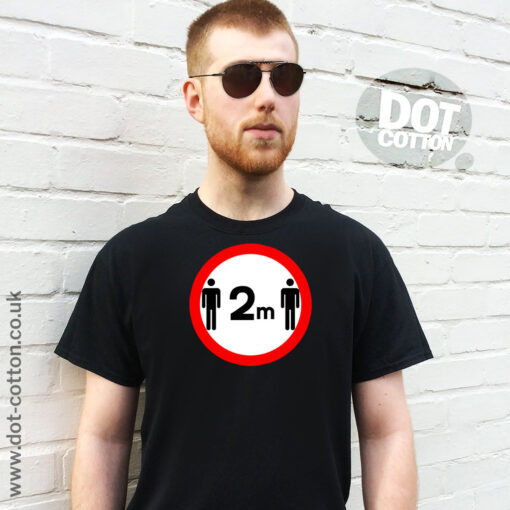 Social distancing 2m road sign T-Shirt