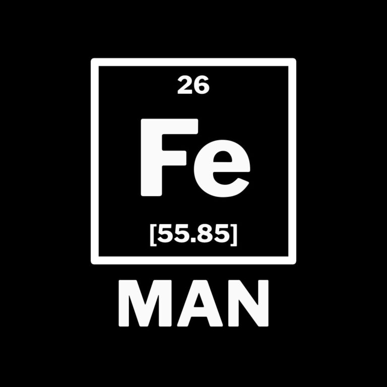 Fe Iron Element Man TShirt Dot Cotton