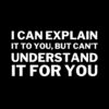 I can Explain It but not Understand It T-Shirt