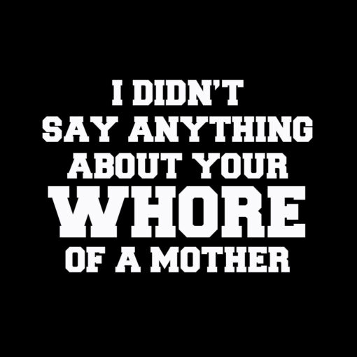 I didn’t say anything about your whore mother T-Shirt