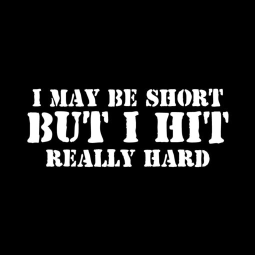 I may be short but I hit really hard T-shirt