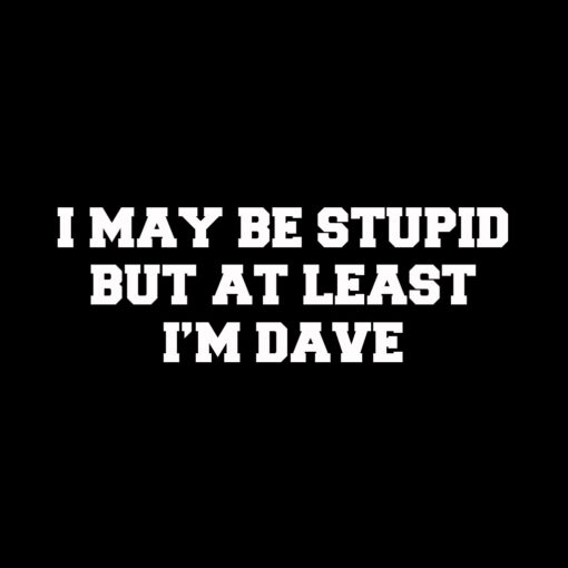 I may be stupid but at least I’m Dave T-Shirt
