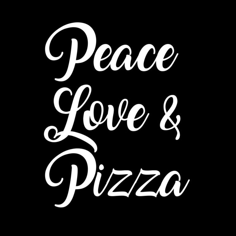Peace Love and Pizza TShirt Dot Cotton